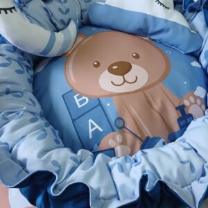 Custom printed teddy bear baby nest.