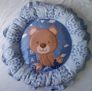 Custom printed teddy bear baby nest.