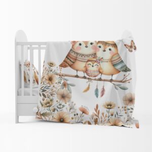 Baby comforter with forest animals