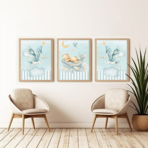 Whale and Bear Wall Art Prints