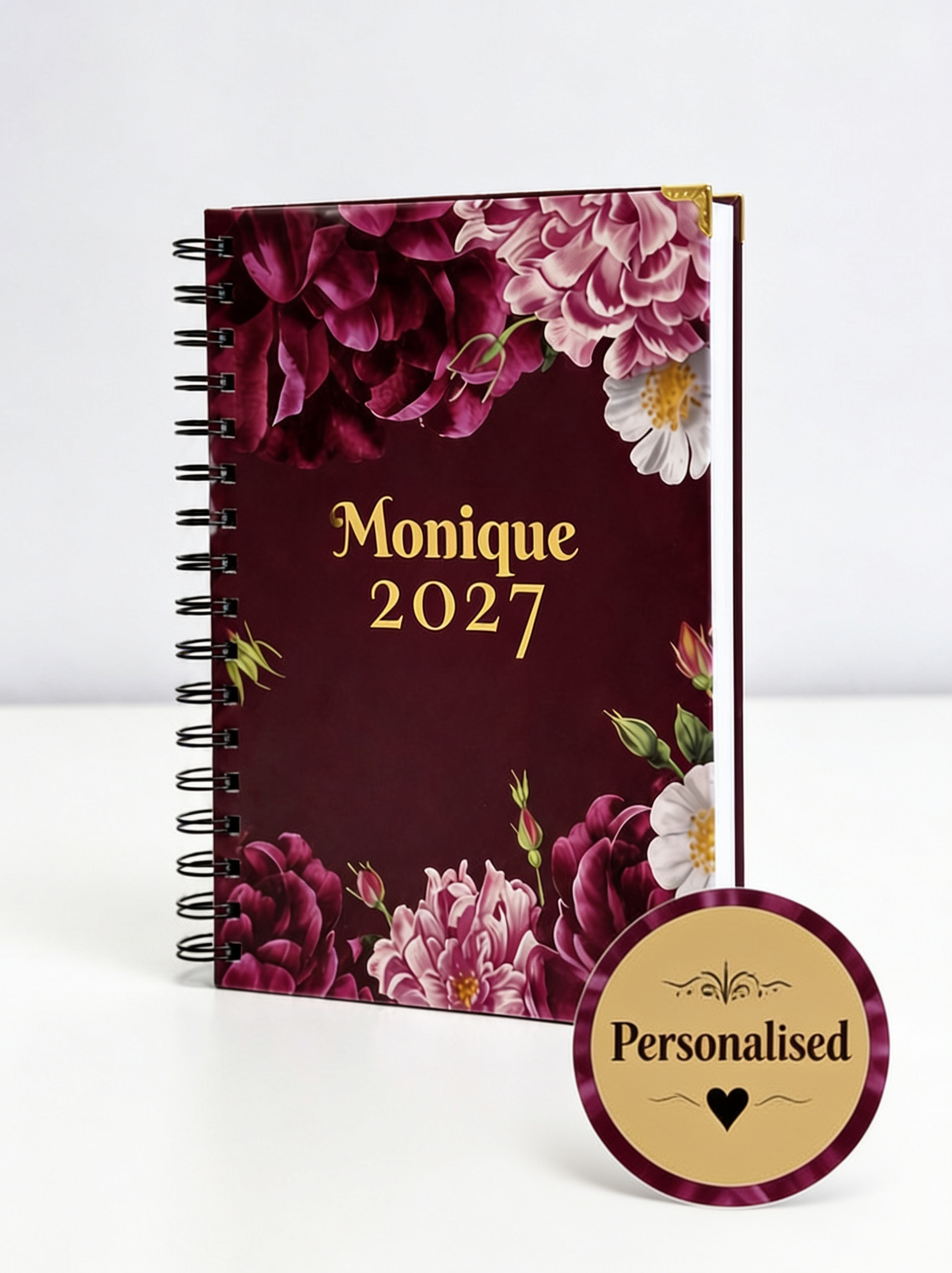 Personalised 2027 diary with custom name
